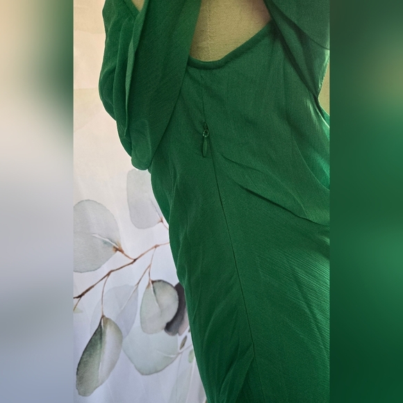 ASOS | Cami Cowl Cold Shoulder Prom Dress in Green sz 6 - Picture 9 of 9